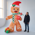 7.9 ft Gingerbread Man with Gifts