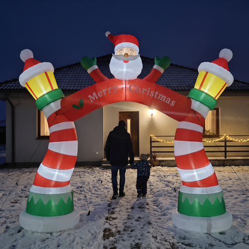 10 ft Santa Christmas Archway with Lanterns