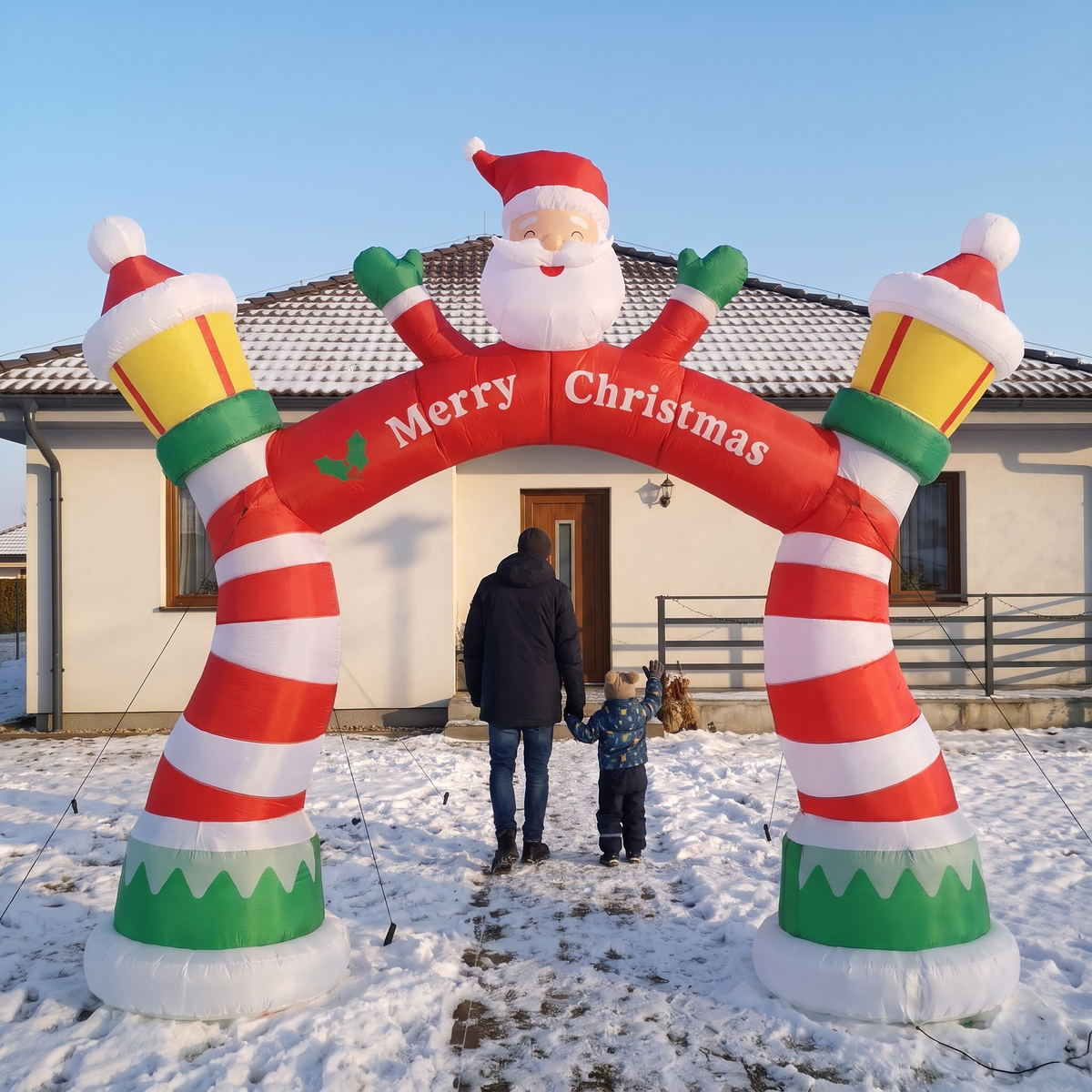 10 ft Santa Christmas Archway with Lanterns