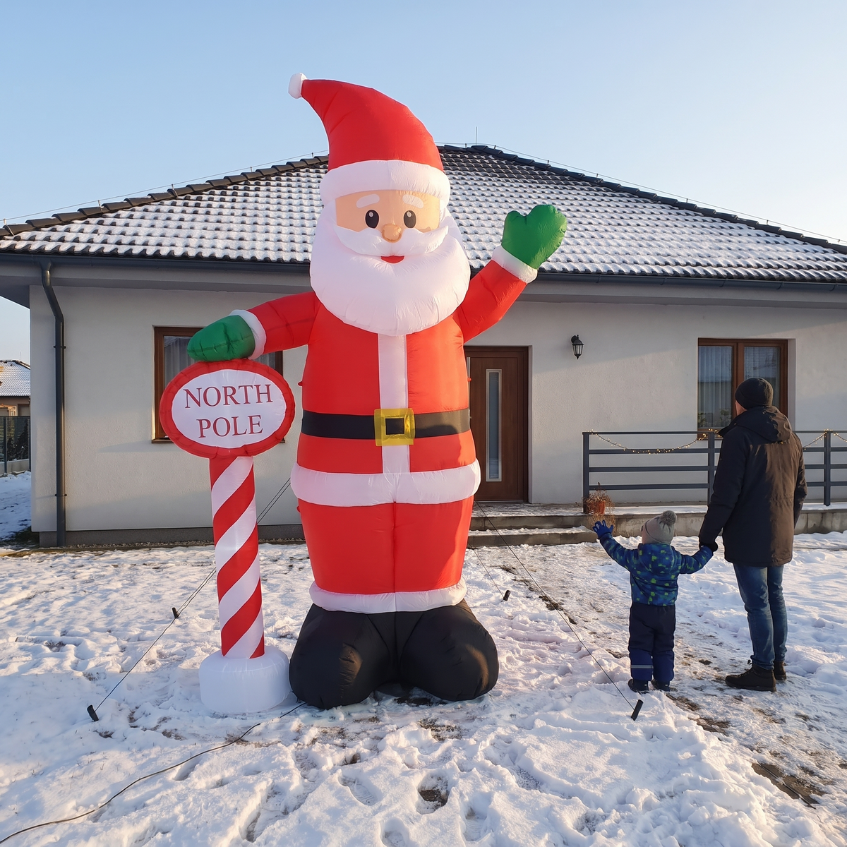 8 ft Santa with North Pole Sign