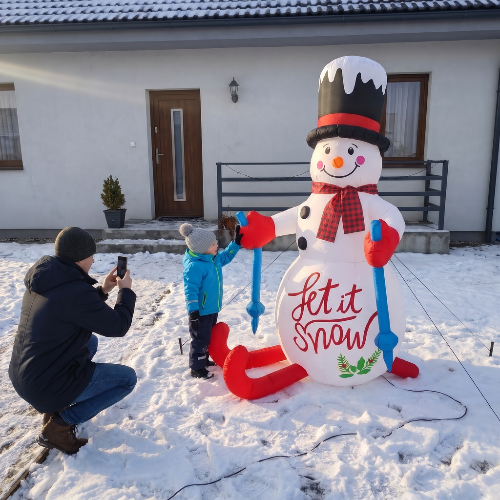 6 ft Snowboarding Snowman