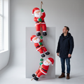 9.2 ft Hanging Trio of Climbing Santas