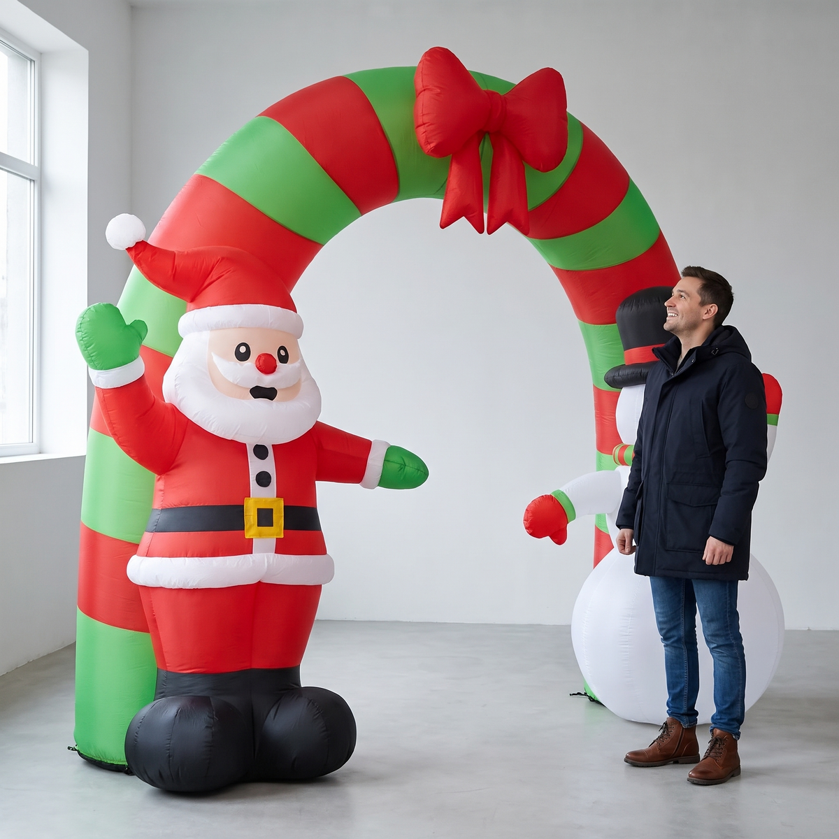 10 ft Santa & Snowman Christmas Archway